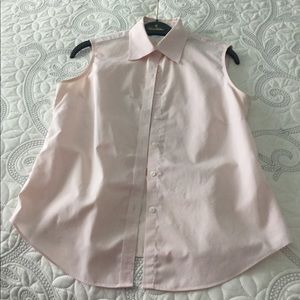 Brooks Brothers pink sleeveless blouse. Size 8